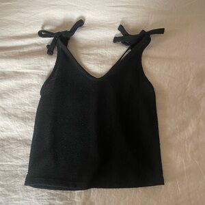 Mango Black Camisole with Tie Straps